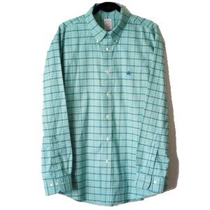 NWOT Brooks Brothers Traditional Non-Iron Stretch Button Down Shirt XL Aqua